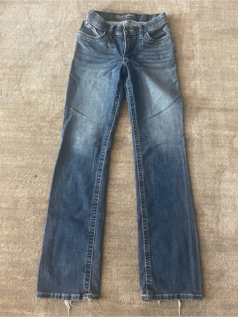 Wrangler Ultimate Riding Jean Willow Mid Rise Bootcut Size 3x34 Medium Wash